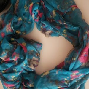 Teal infinity scarf